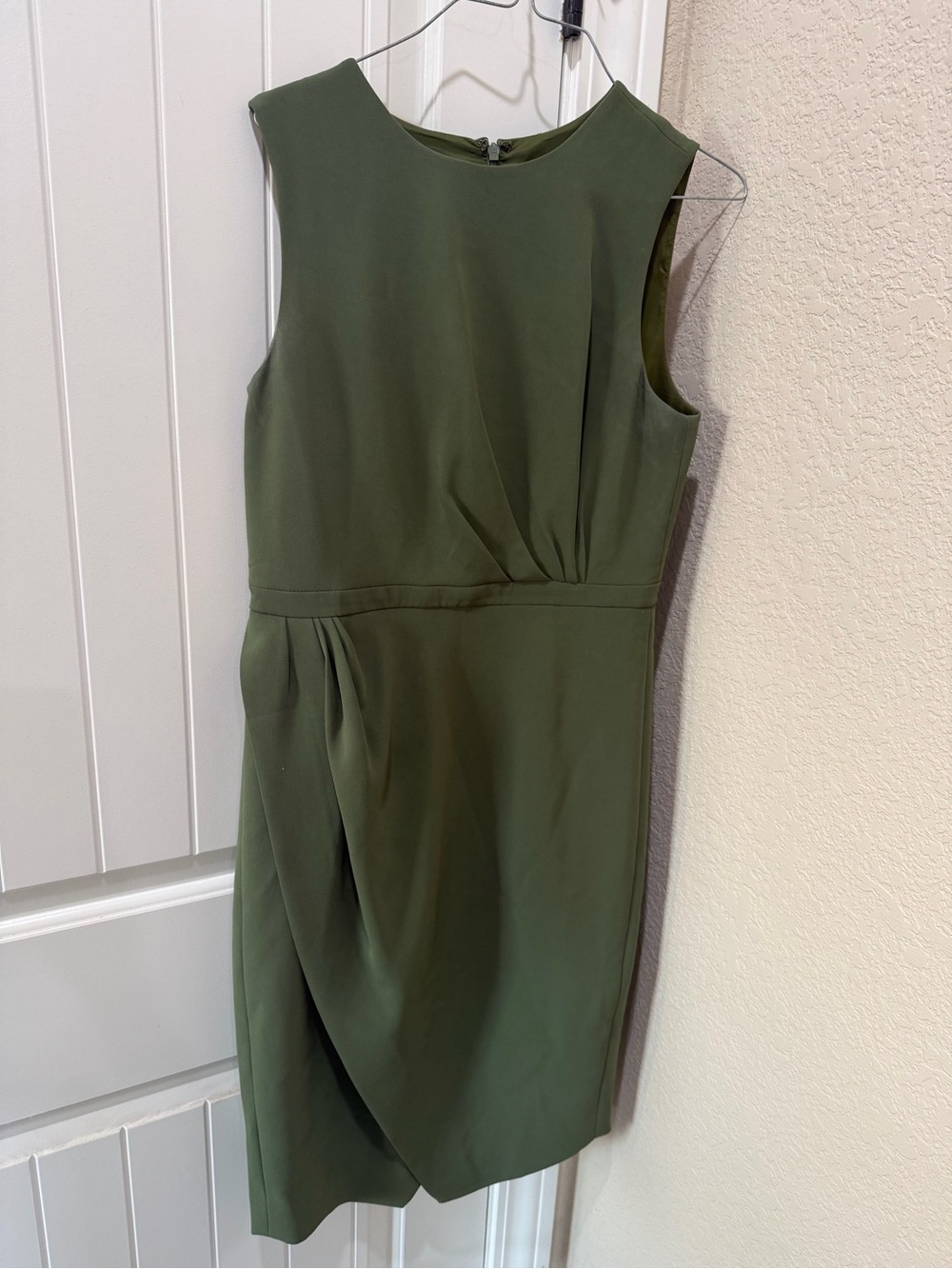 J. Crew Olive Green Sleeveless Sheath Dress